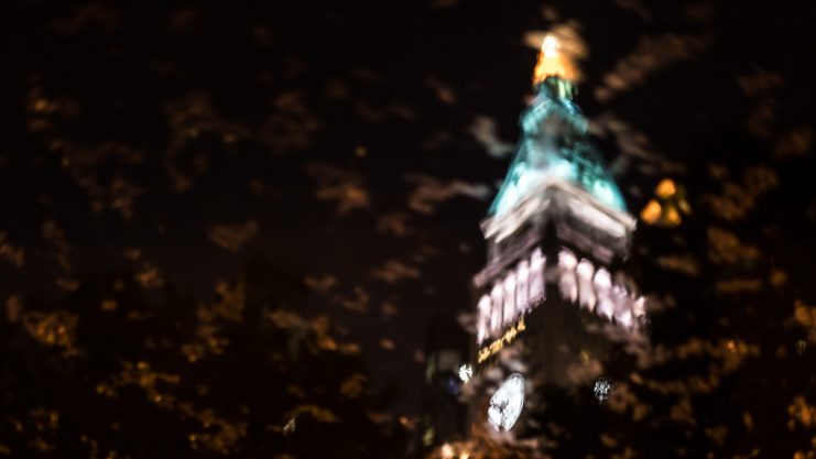 Upside down at Madison Sq Park